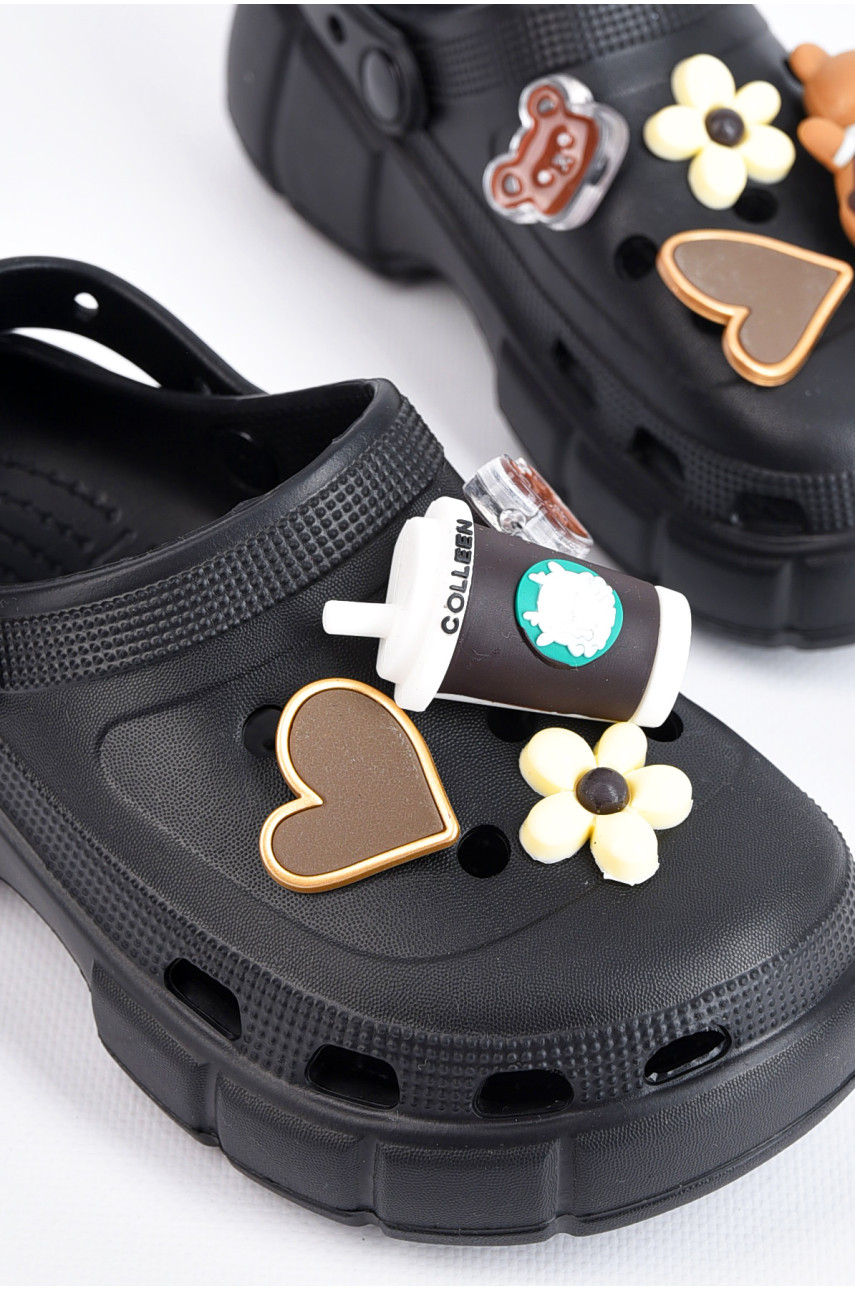 Крокси дитячі для дівчинки чорного кольору а74 197479