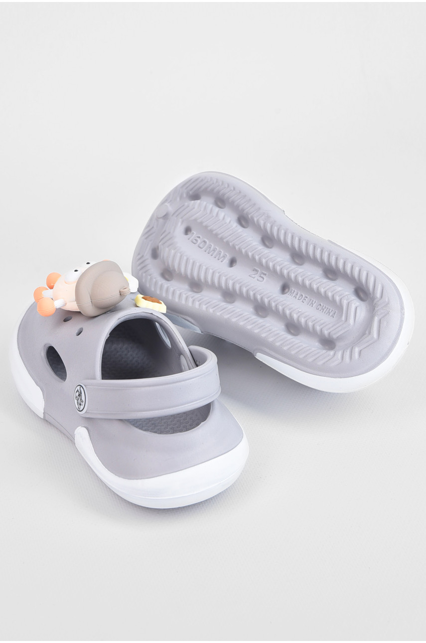 Крокси дитячі для дівчинки cірого кольору а60 197485