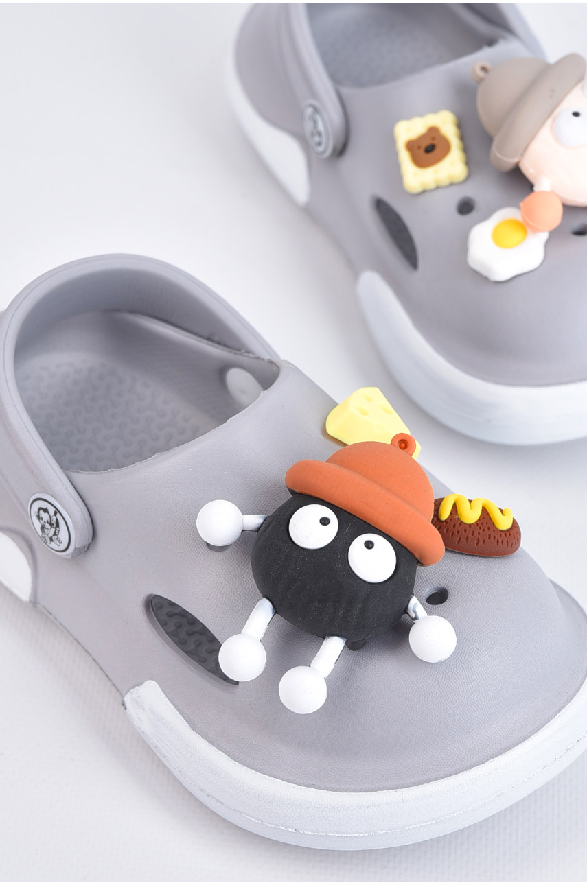 Крокси дитячі для дівчинки cірого кольору а60 197485