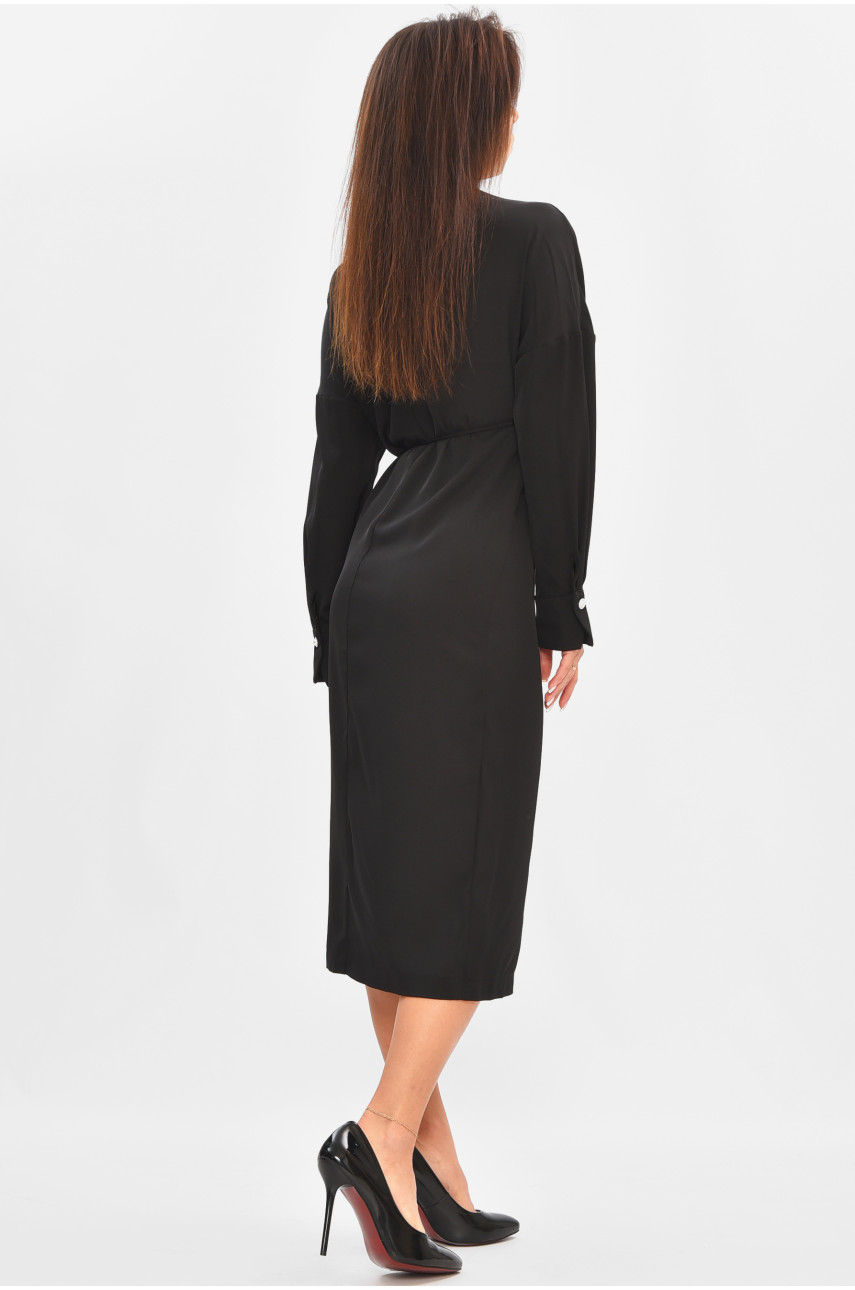 Сукня жіноча на запах чорного кольору 3874 197493