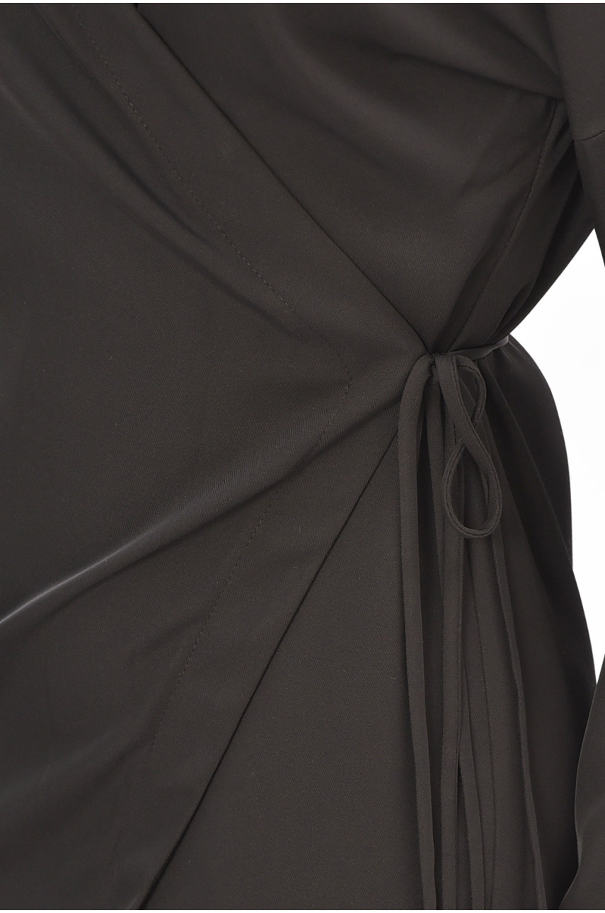 Сукня жіноча на запах чорного кольору 3874 197493