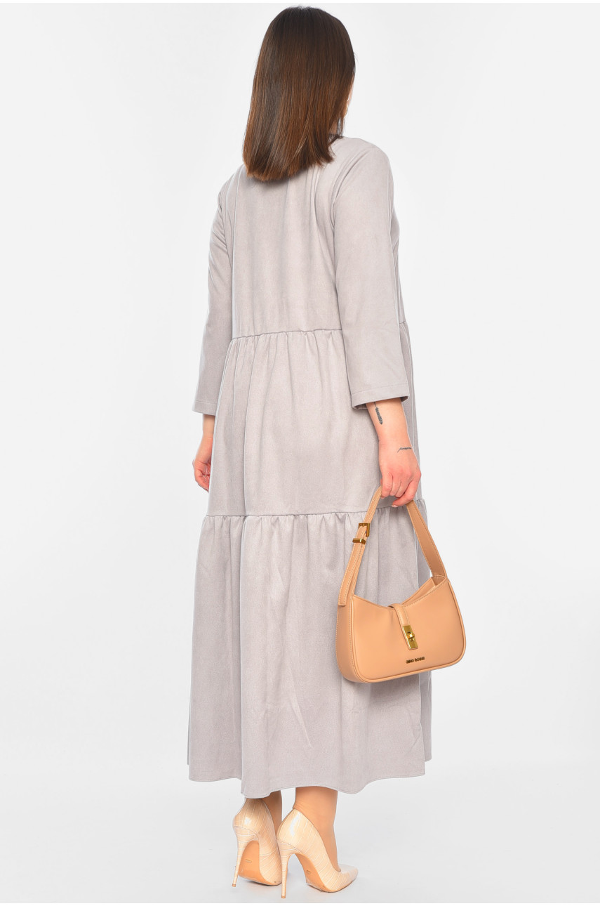 Платье женское полубатальное серого цвета 3142 197499