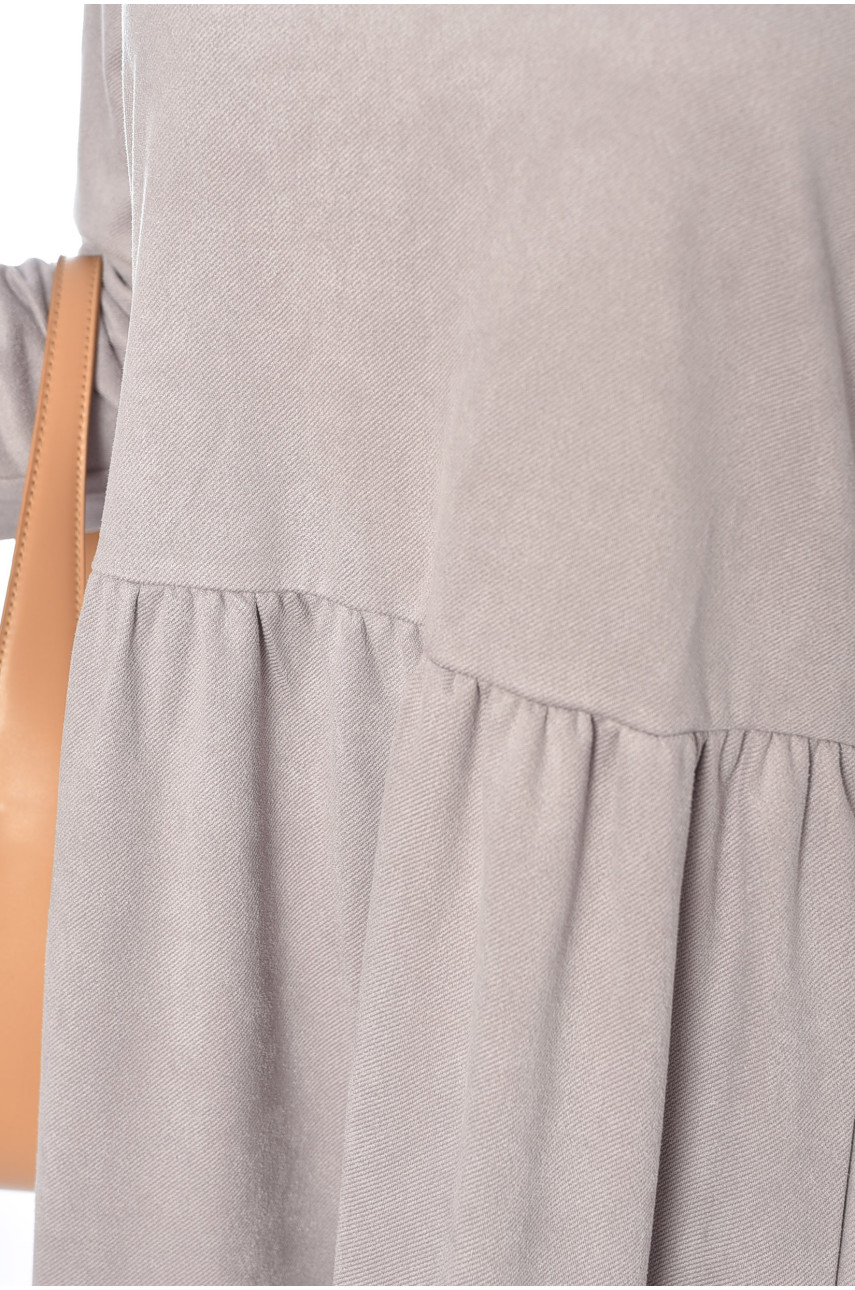 Платье женское полубатальное серого цвета 3142 197499