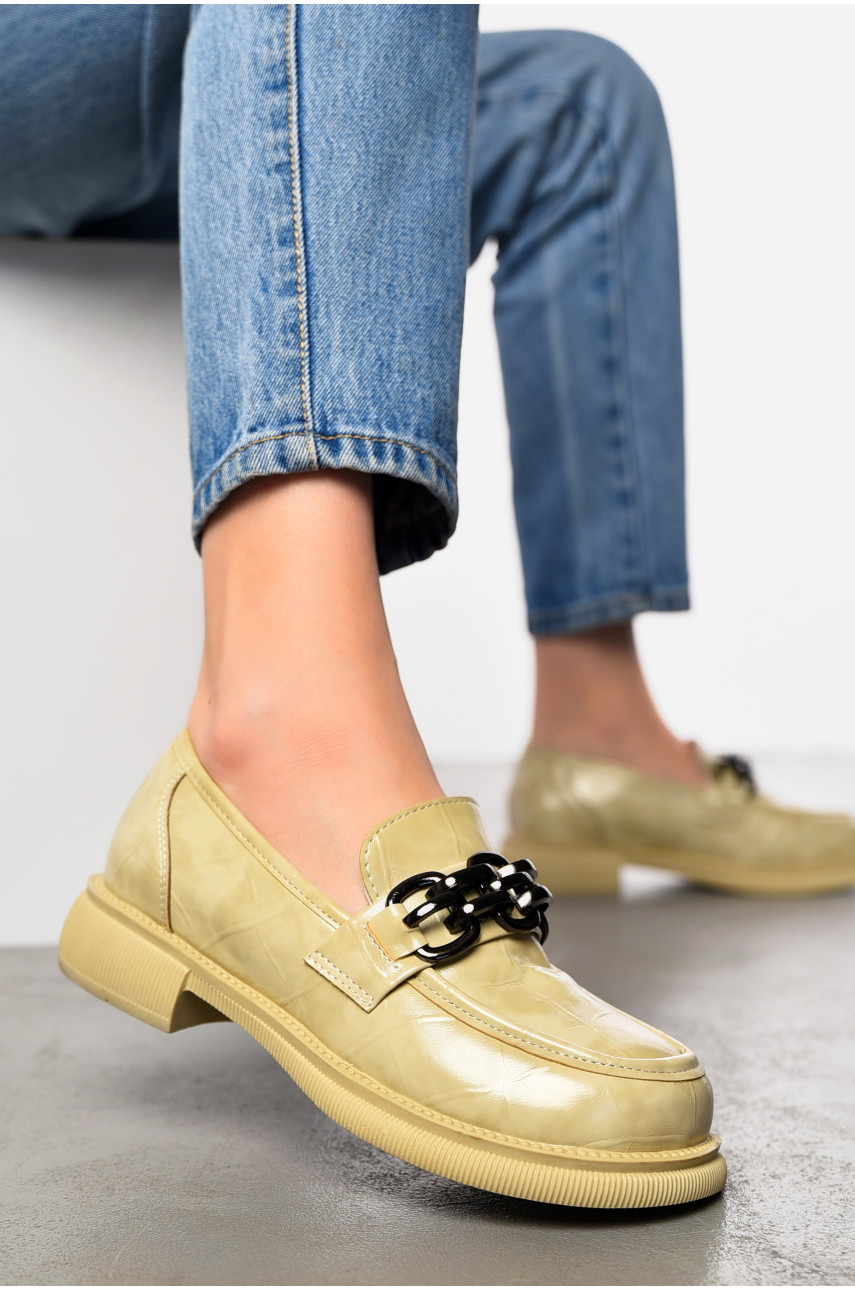 Лофери жіночі світло-бежевого кольору Y101-2 197501