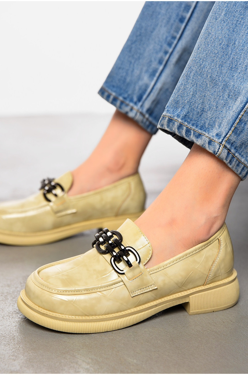 Лофери жіночі світло-бежевого кольору Y101-2 197501