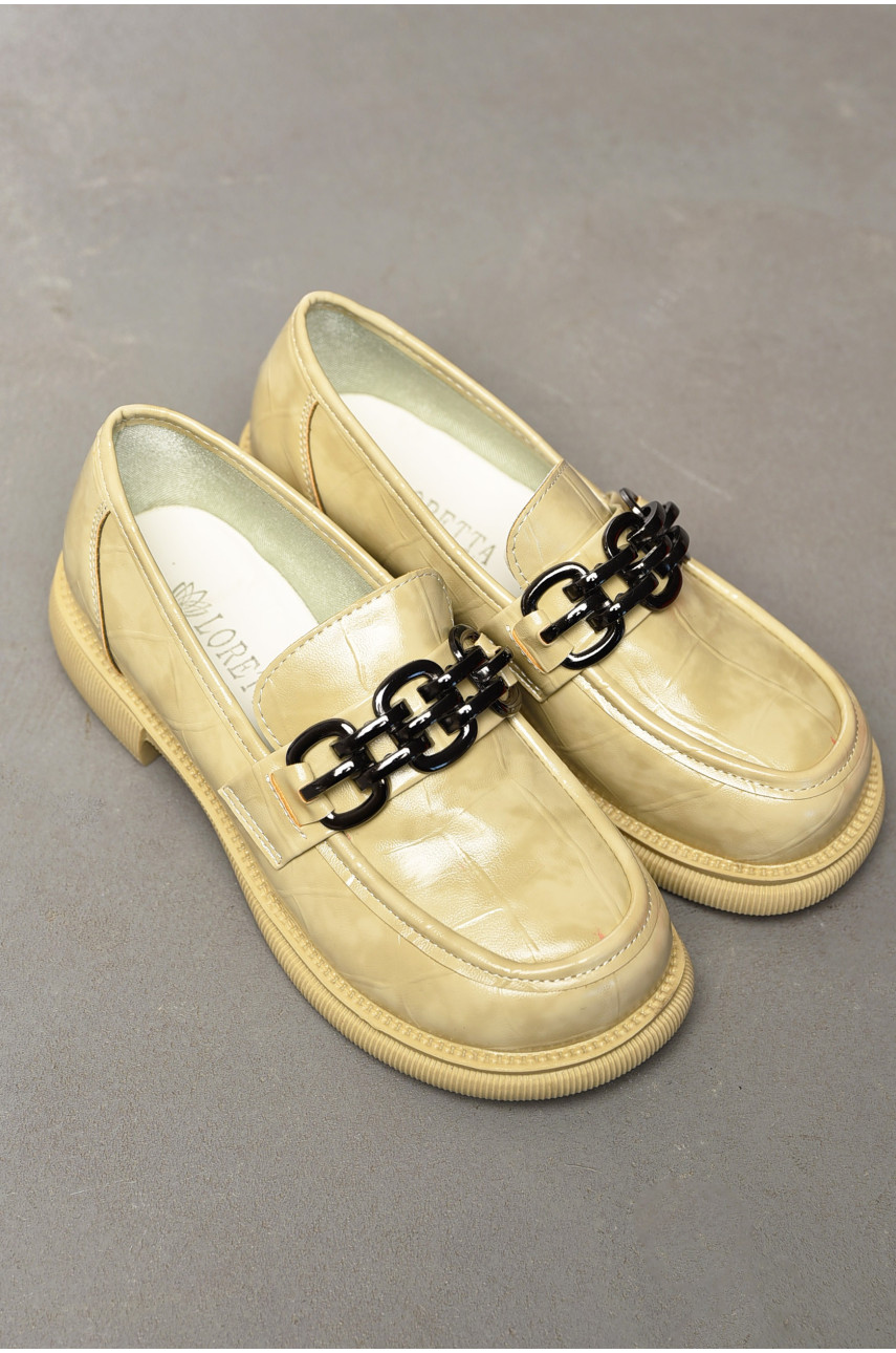 Лофери жіночі світло-бежевого кольору Y101-2 197501