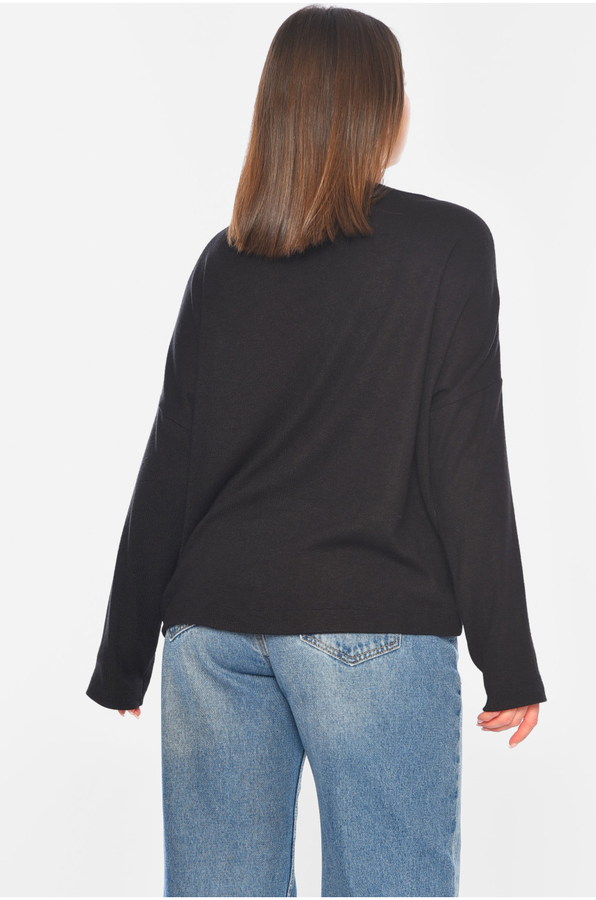 Кофта женская полубатальная черного цвета 0898 197524