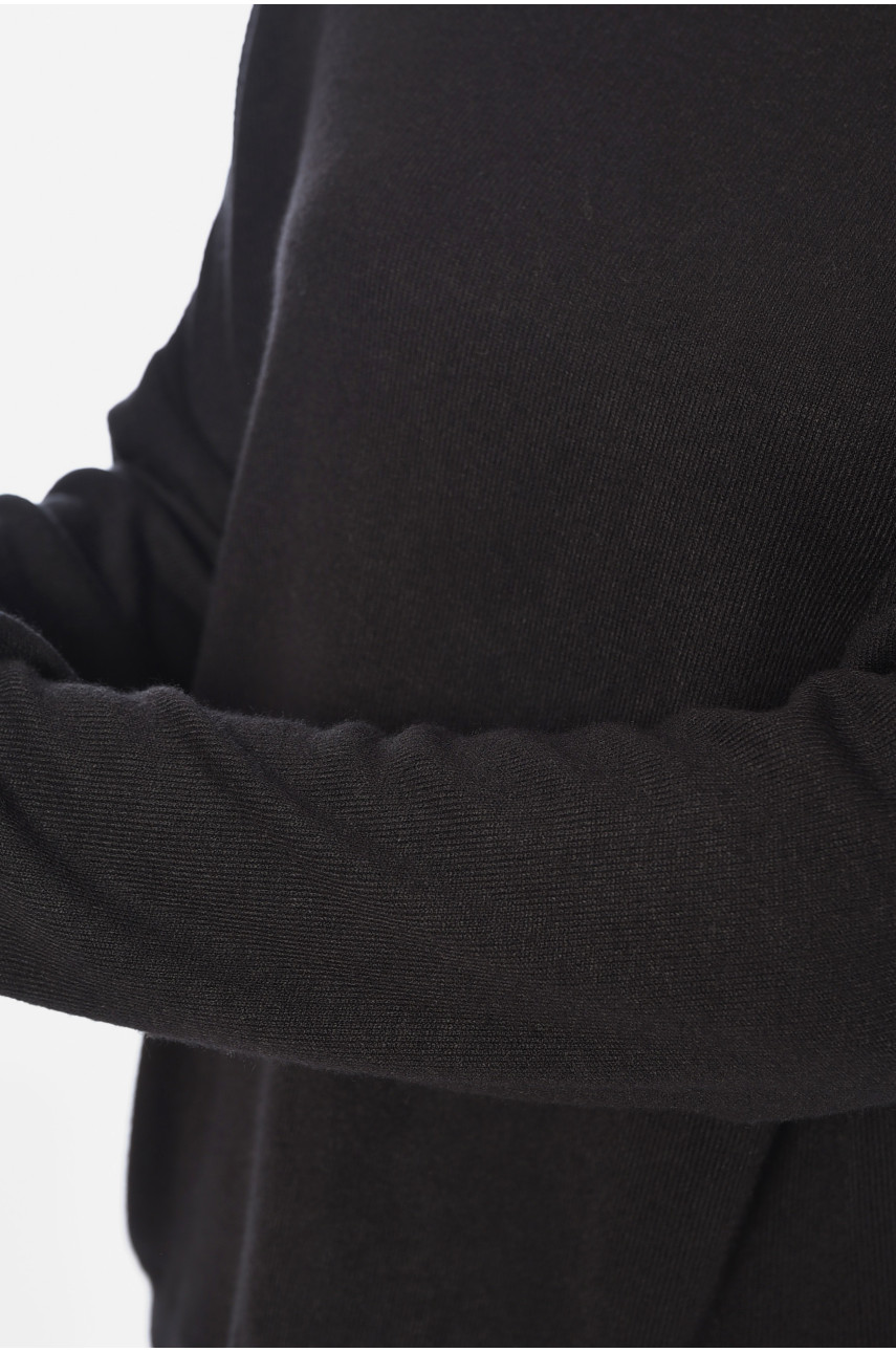 Кофта женская полубатальная черного цвета 0898 197524