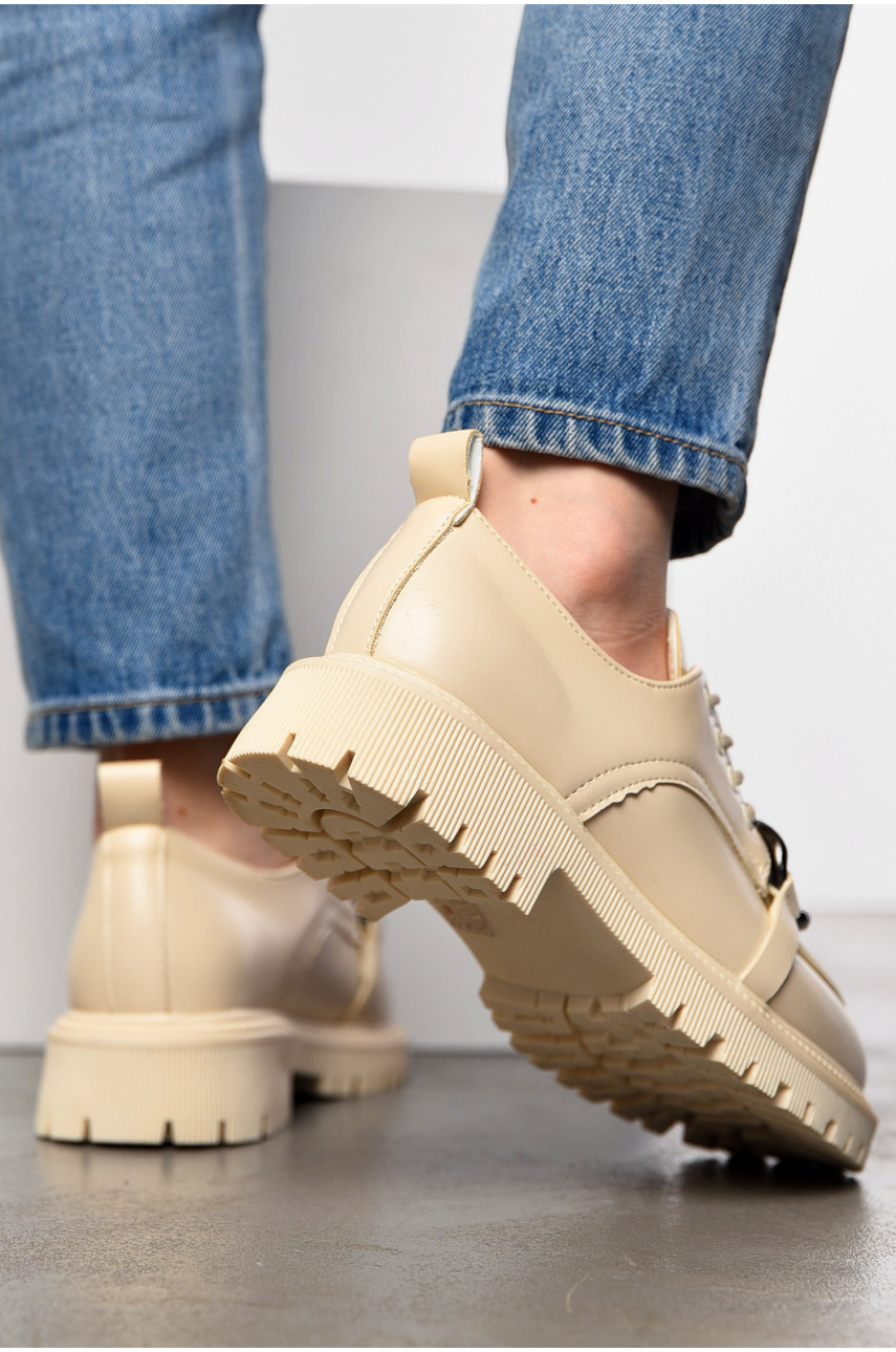 Лофери жіночі бежевого кольору Y90-3 197527