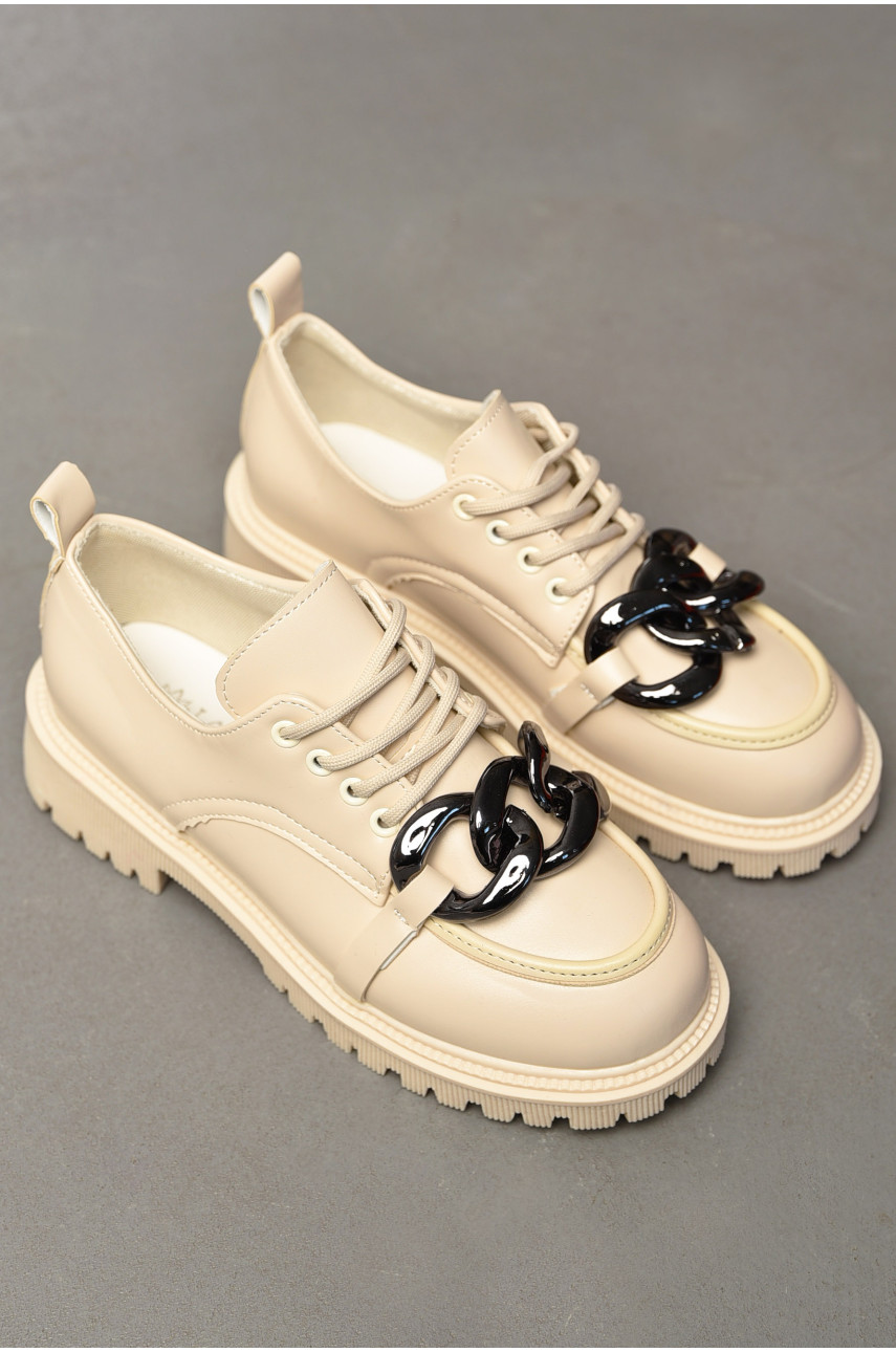 Лофери жіночі бежевого кольору Y90-3 197527