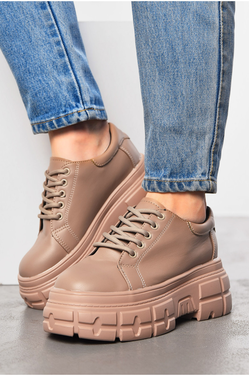 Лофери жіночі бежевого кольору Y66-1 197530