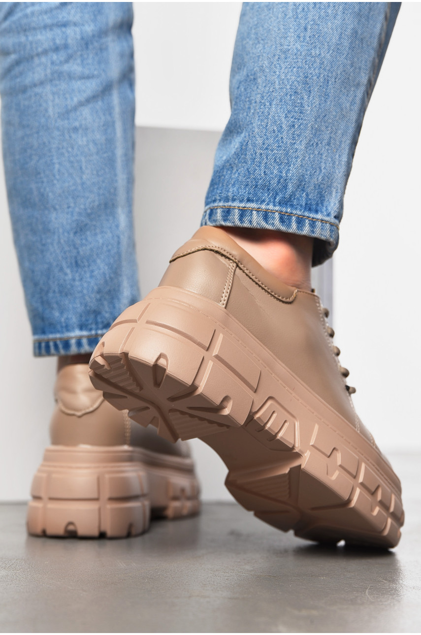 Лофери жіночі бежевого кольору Y66-1 197530