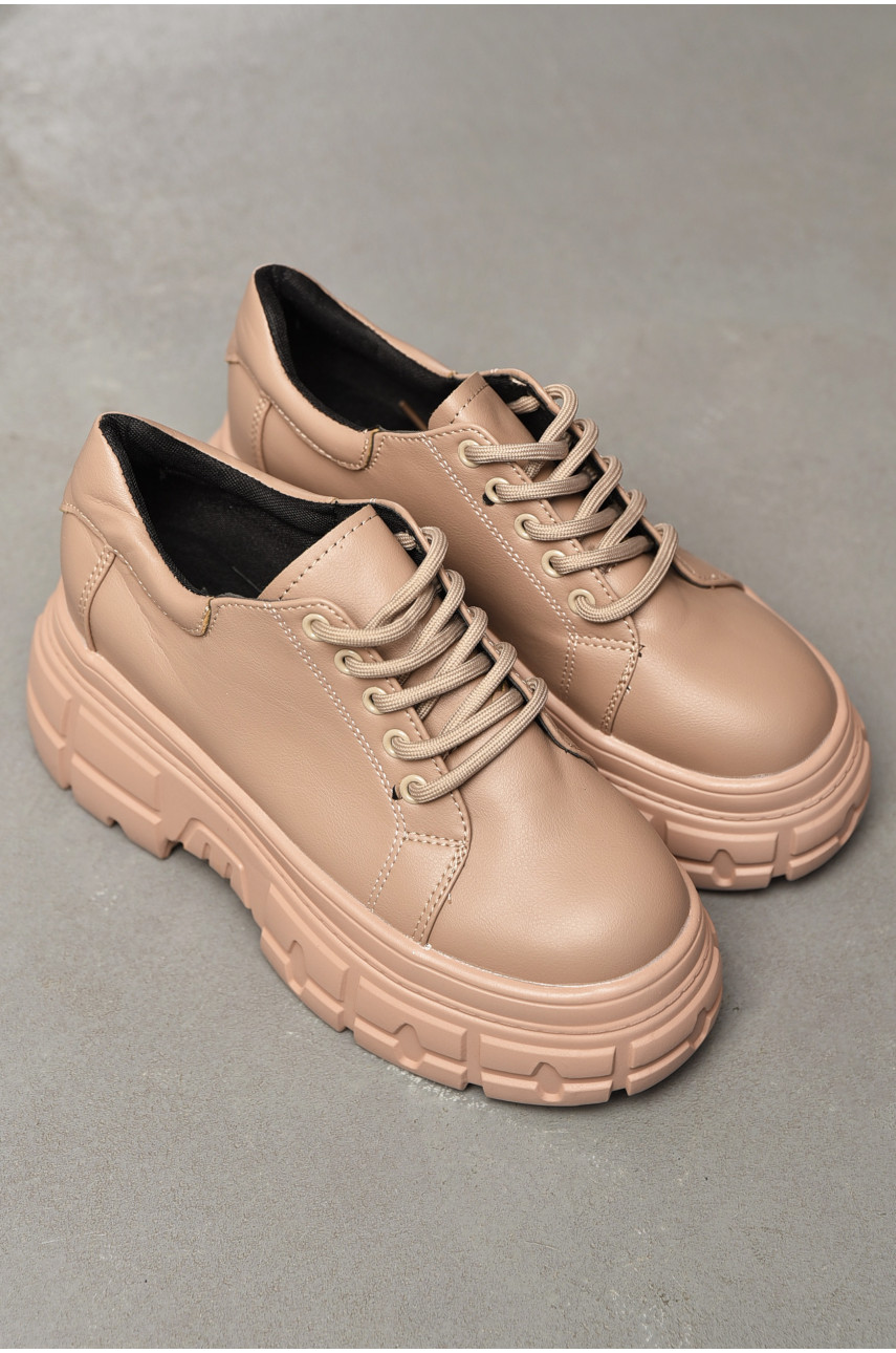 Лофери жіночі бежевого кольору Y66-1 197530