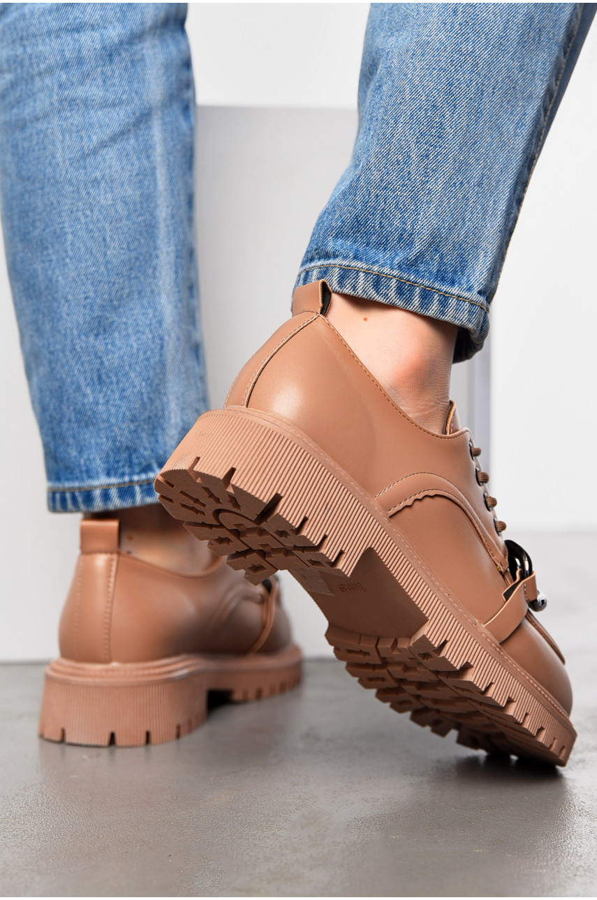 Лофери жіночі темно-бежевого кольору Y90-2 197535