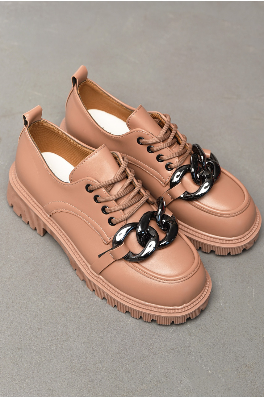 Лофери жіночі темно-бежевого кольору Y90-2 197535