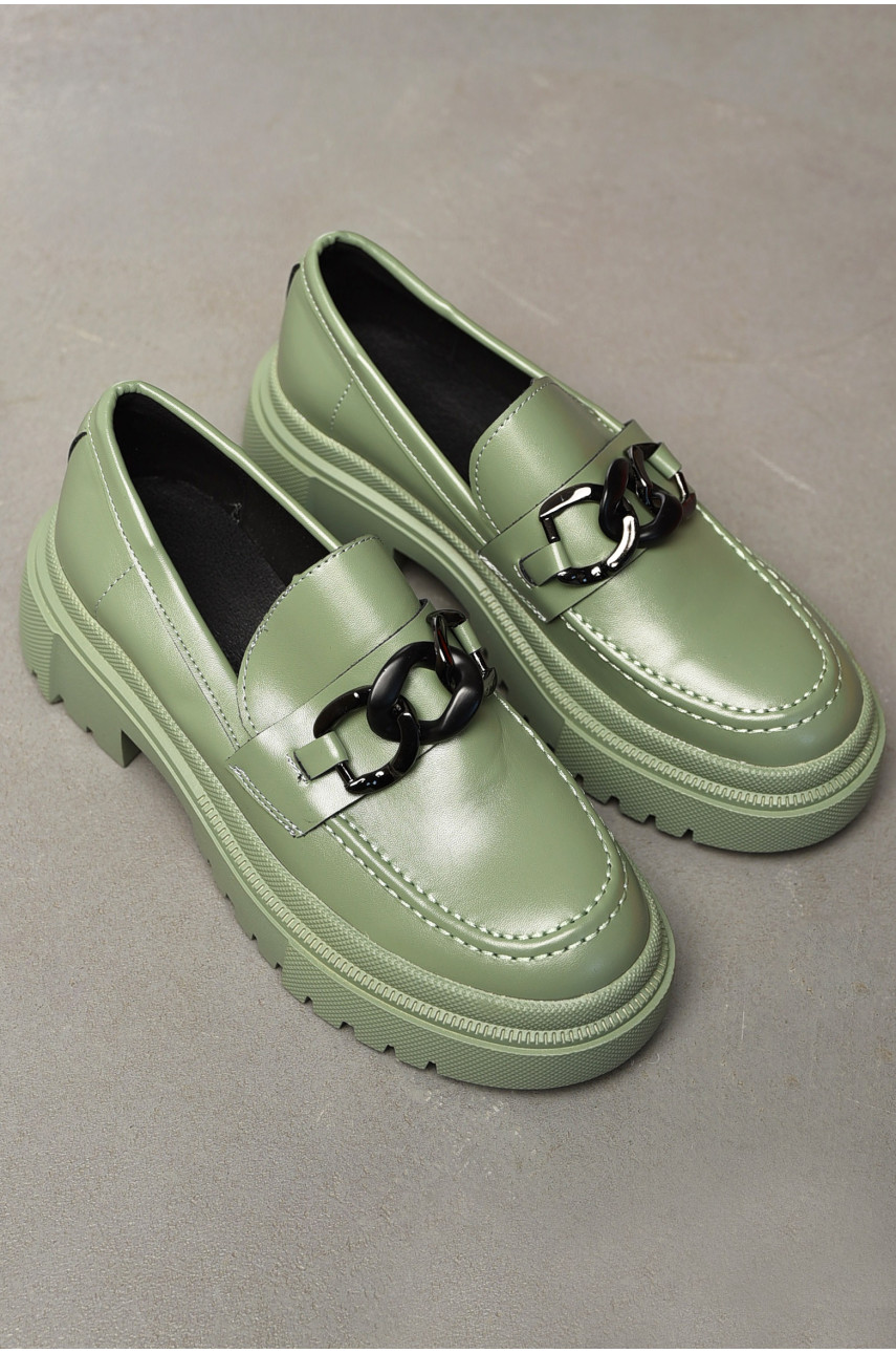 Лофери жіночі зеленого кольору Y107-3 197537