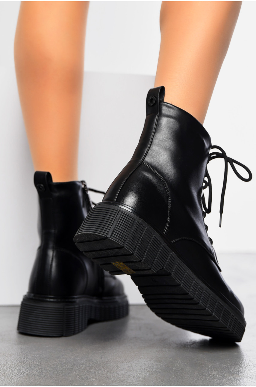 Ботинки женские зимние черного цвета 343-М 197556 Ботинки женские зимние черного цвета 343-М 197556