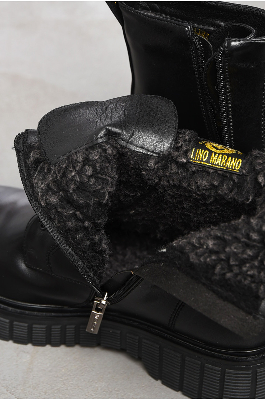 Ботинки женские зимние черного цвета 343-М 197556 Ботинки женские зимние черного цвета 343-М 197556