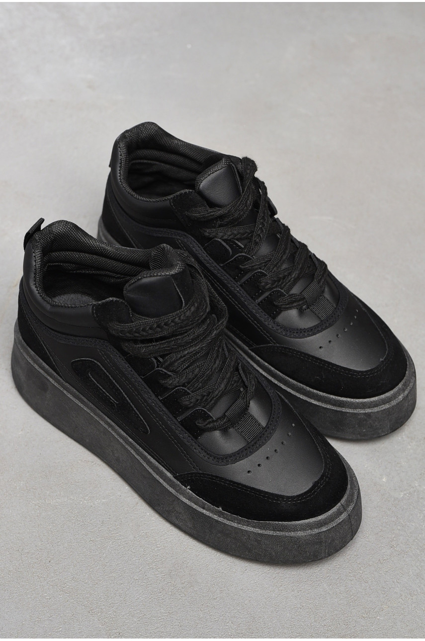 Ботинки женские демисезонные черного цвета 2024-9-1 197559