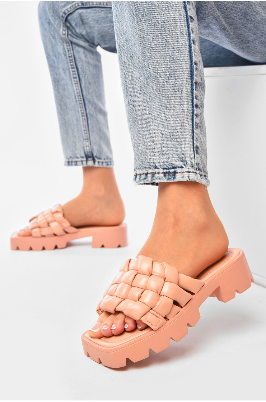 Шльопанці жіночі рожевого кольору 9006-5 197565