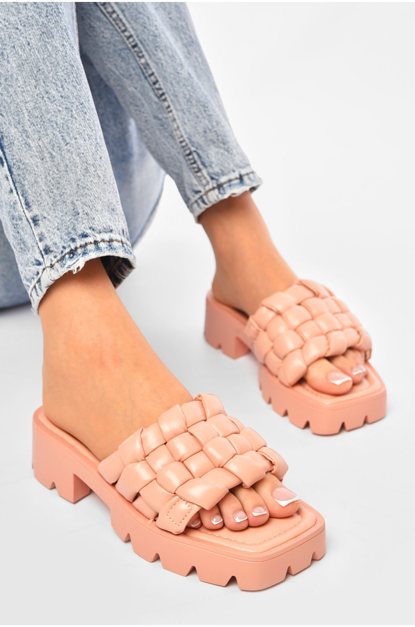 Шльопанці жіночі рожевого кольору 9006-5 197565