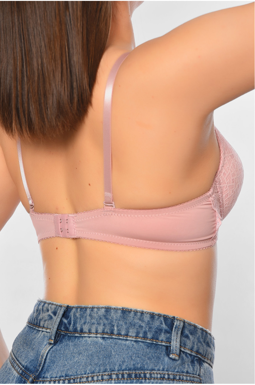 Бюстгальтер женский розового цвета чашка В 8812 197598