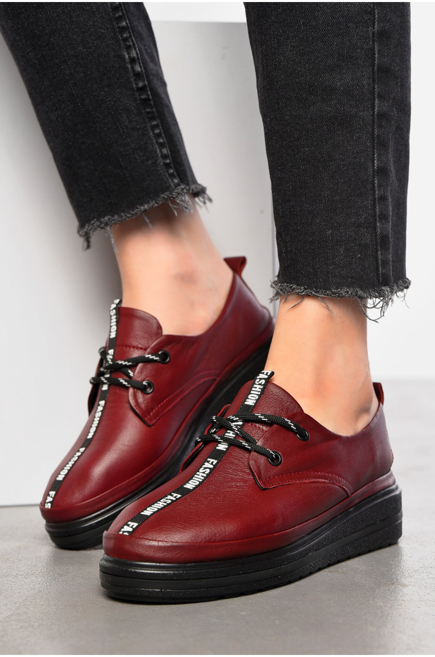 Туфлі жіночі бордового кольору 500-1-22 197600 Туфлі жіночі бордового кольору 500-1-22 197600