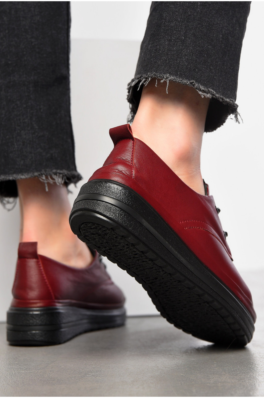 Туфлі жіночі бордового кольору 500-1-22 197600 Туфлі жіночі бордового кольору 500-1-22 197600