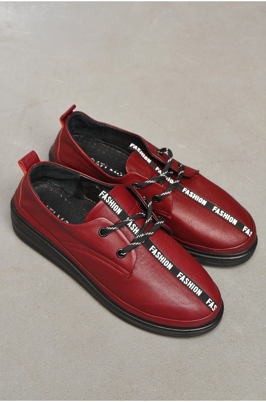 Туфлі жіночі бордового кольору 500-1-22 197600 Туфлі жіночі бордового кольору 500-1-22 197600