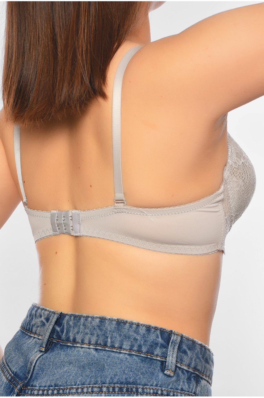 Бюстгальтер женский серого цвета чашка В 6258 197611