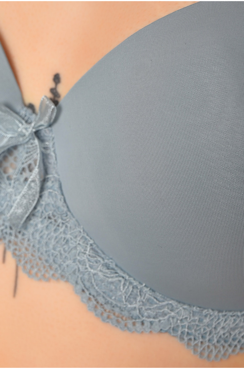 Бюстгальтер женский серого цвета чашка Е 6872 197645