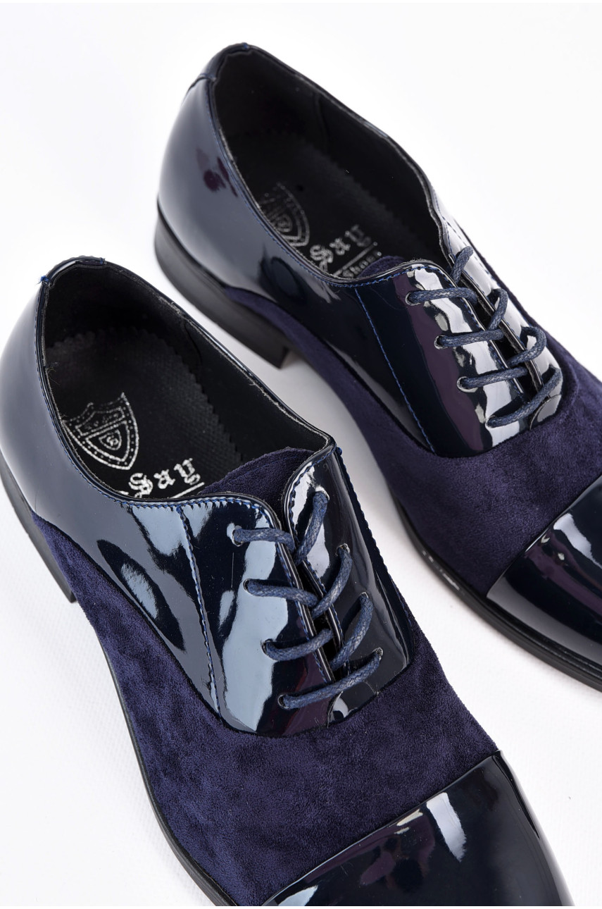 Туфлі чоловічі темно-синього кольору 199-16 197647