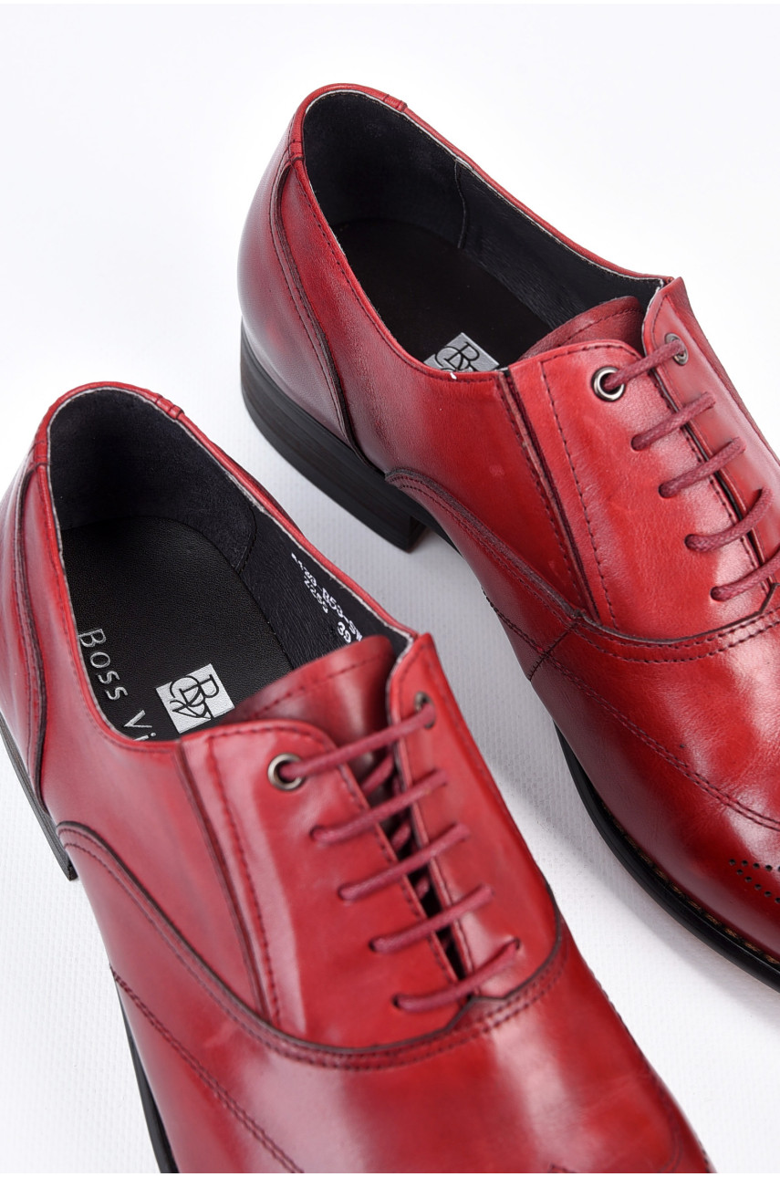 Туфлі чоловічі темно-червоного кольору 255 197662 Туфлі чоловічі темно-червоного кольору 255 197662