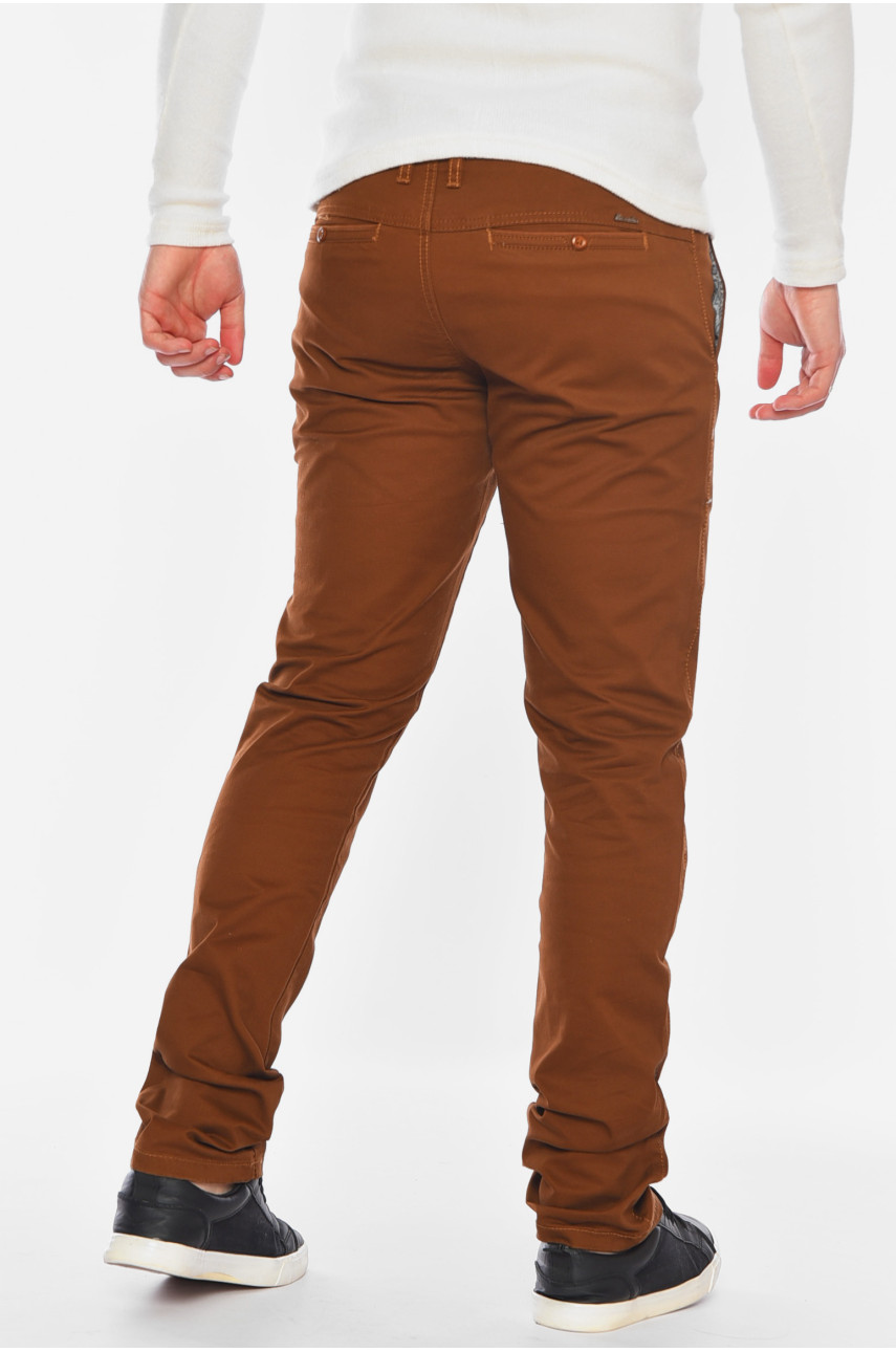 Штаны мужские коричневого цвета 90640 197687