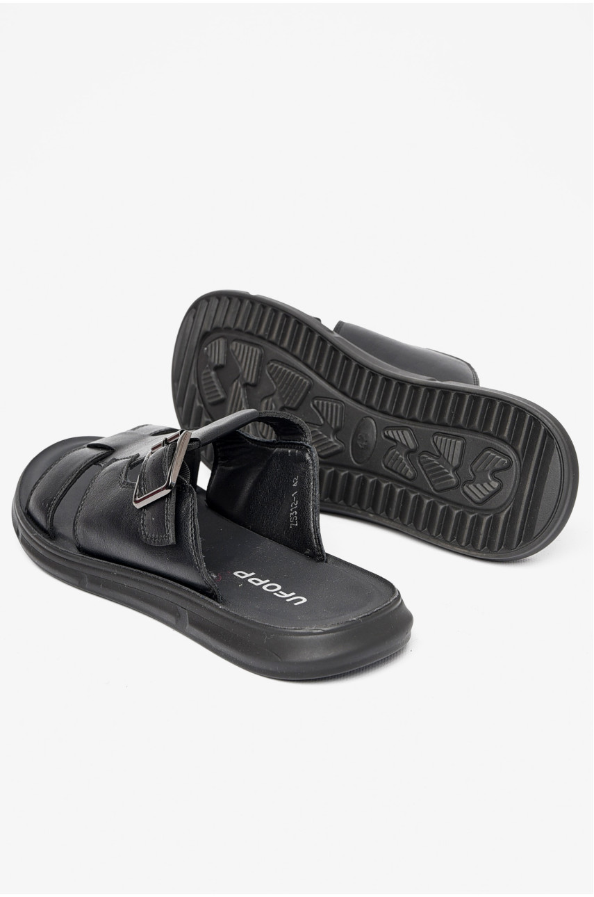 Шльопанці чоловічі чорного кольору 312-1 197692 Шльопанці чоловічі чорного кольору 312-1 197692