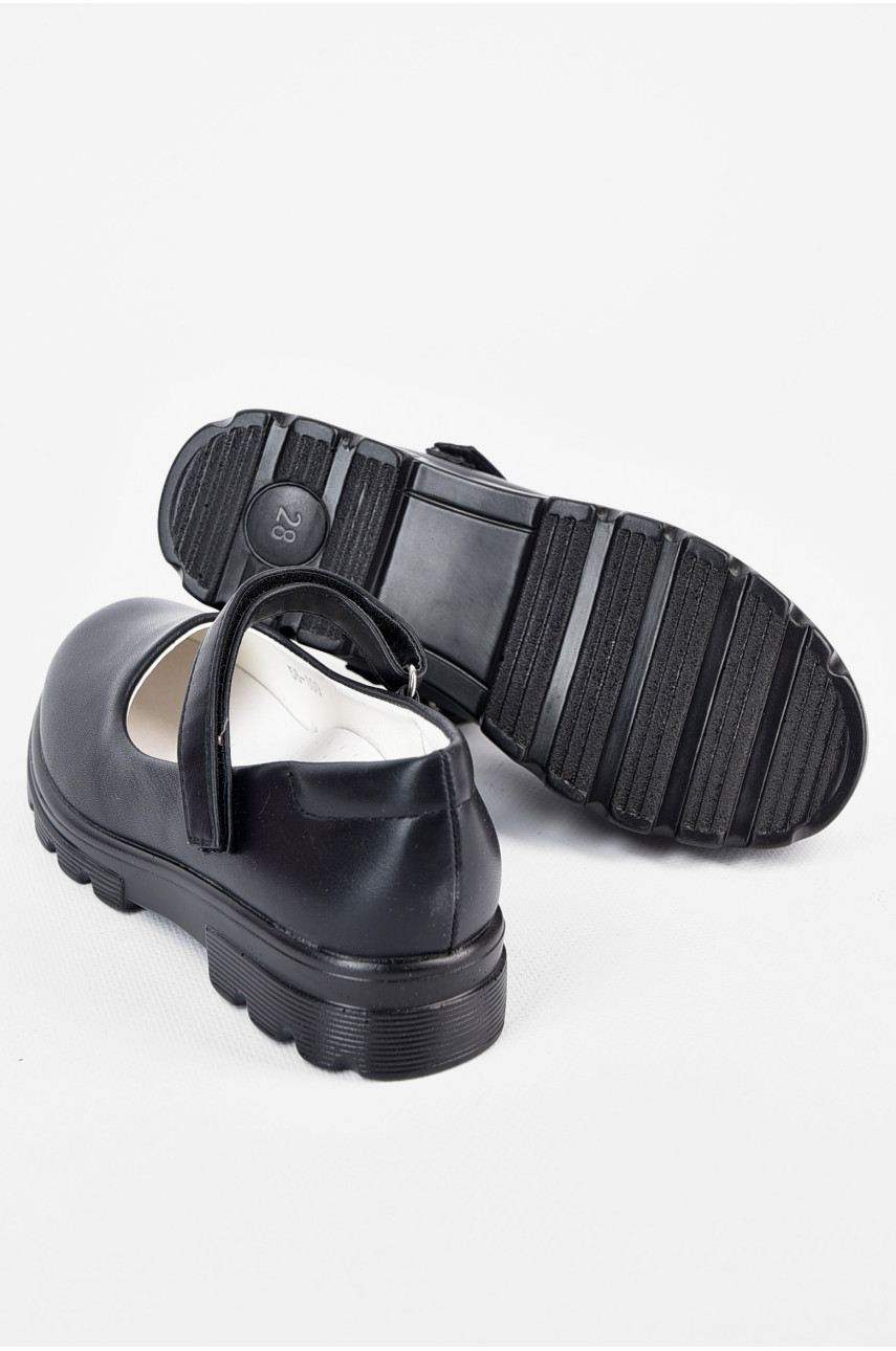 Туфлі дитячі для дівчинки чорного кольору 56-109 197712 Туфлі дитячі для дівчинки чорного кольору 56-109 197712