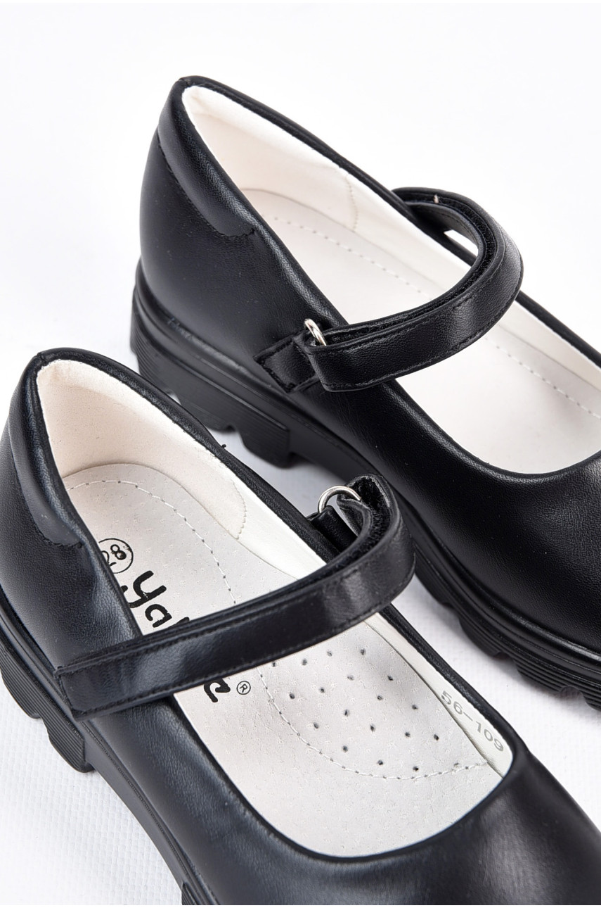 Туфлі дитячі для дівчинки чорного кольору 56-109 197712 Туфлі дитячі для дівчинки чорного кольору 56-109 197712