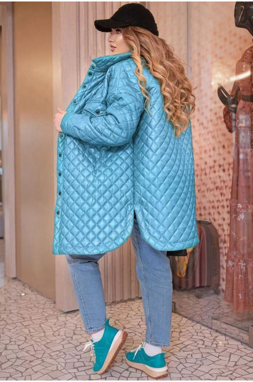 Пальто жіноче блакитного кольору 197719