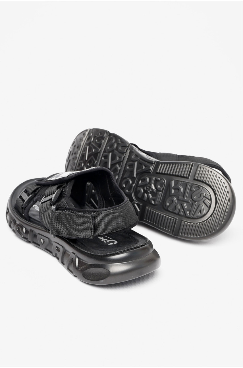 Сандали подростковые для мальчика черного цвета 208-2 197730