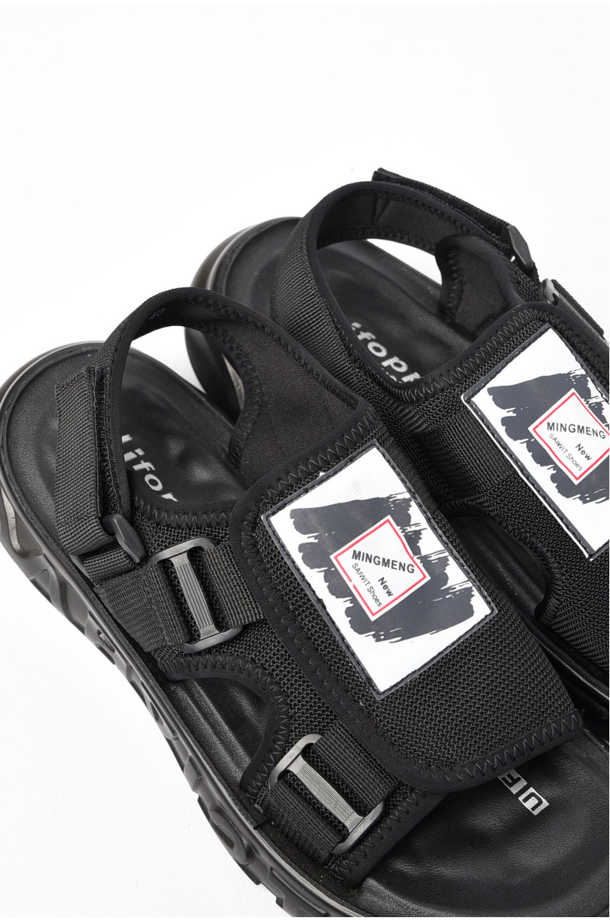 Сандали подростковые для мальчика черного цвета 208-2 197730