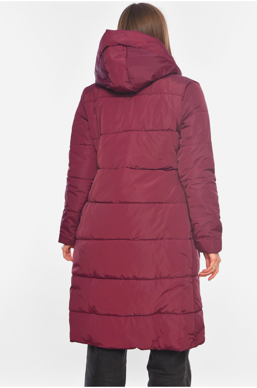 Куртка жіноча демісезонна темно-фіолетового кольору 323 197731 Куртка жіноча демісезонна темно-фіолетового кольору 323 197731