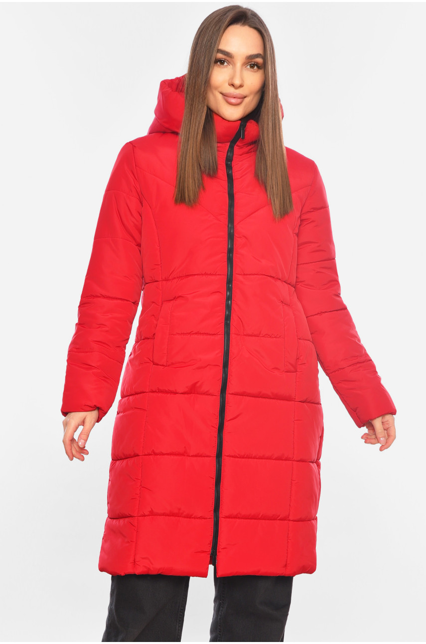 Куртка жіноча демісезонна бордового кольору 323 197733