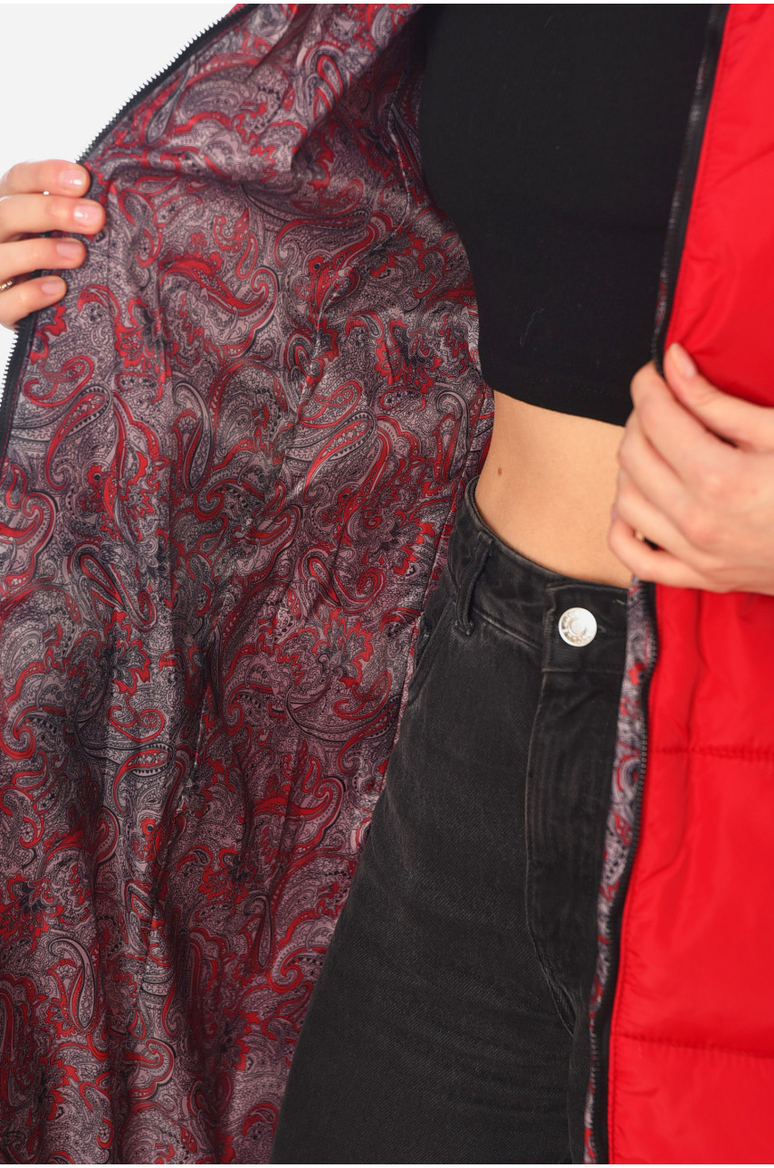 Куртка жіноча демісезонна бордового кольору 323 197733