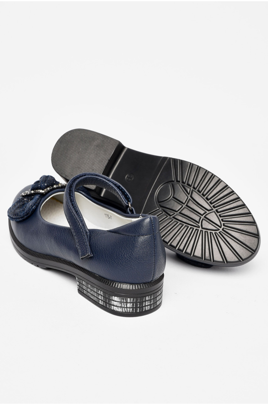 Туфли детские для девочки темно-синего цвета 115-7 197740