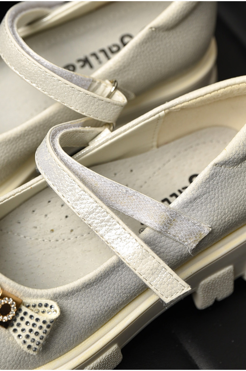 Туфли детские для девочки белого цвета 58-198 197742 Туфли детские для девочки белого цвета 58-198 197742