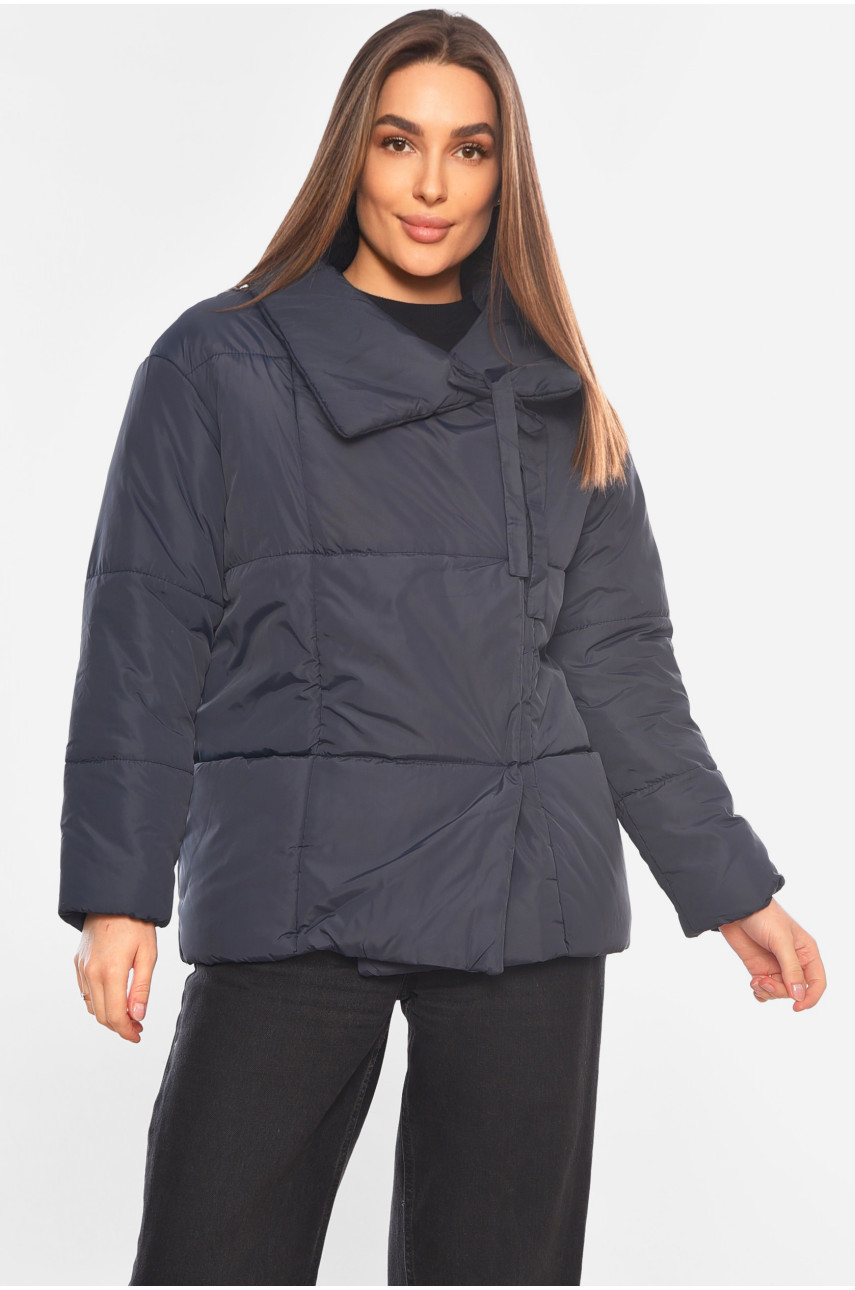 Куртка жіноча демісезонна темно-синього кольору 263 197753