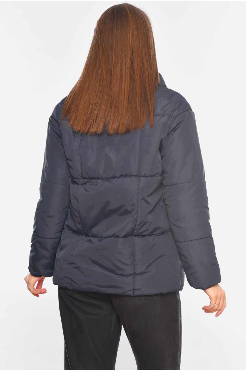 Куртка жіноча демісезонна темно-синього кольору 263 197753