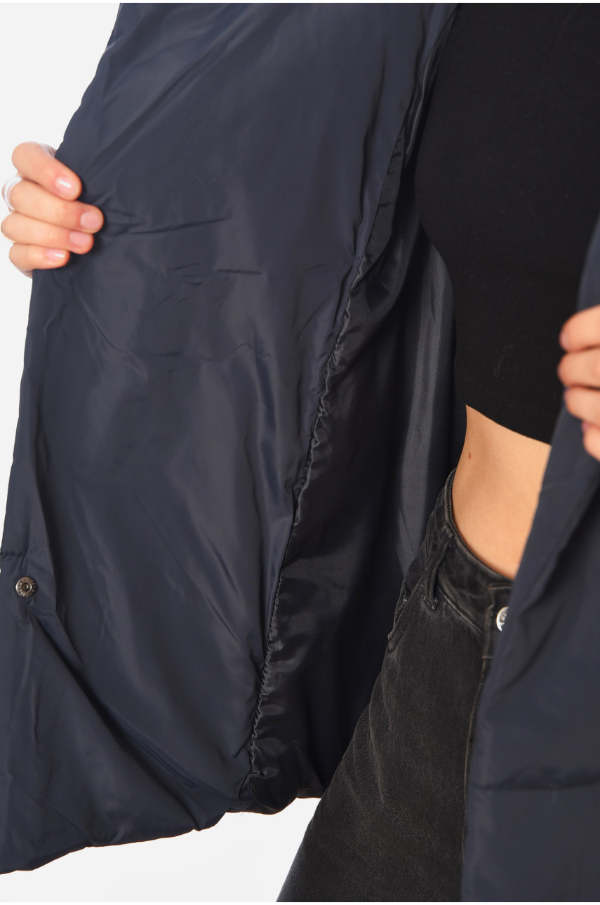 Куртка жіноча демісезонна темно-синього кольору 263 197753