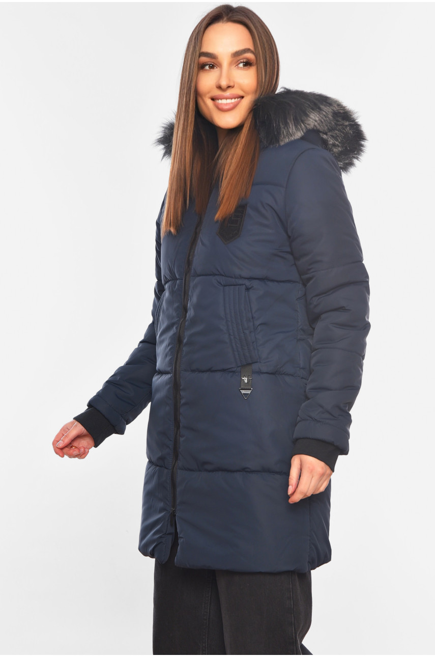 Куртка жіноча демісезонна темно-синього кольору 321-2 197755