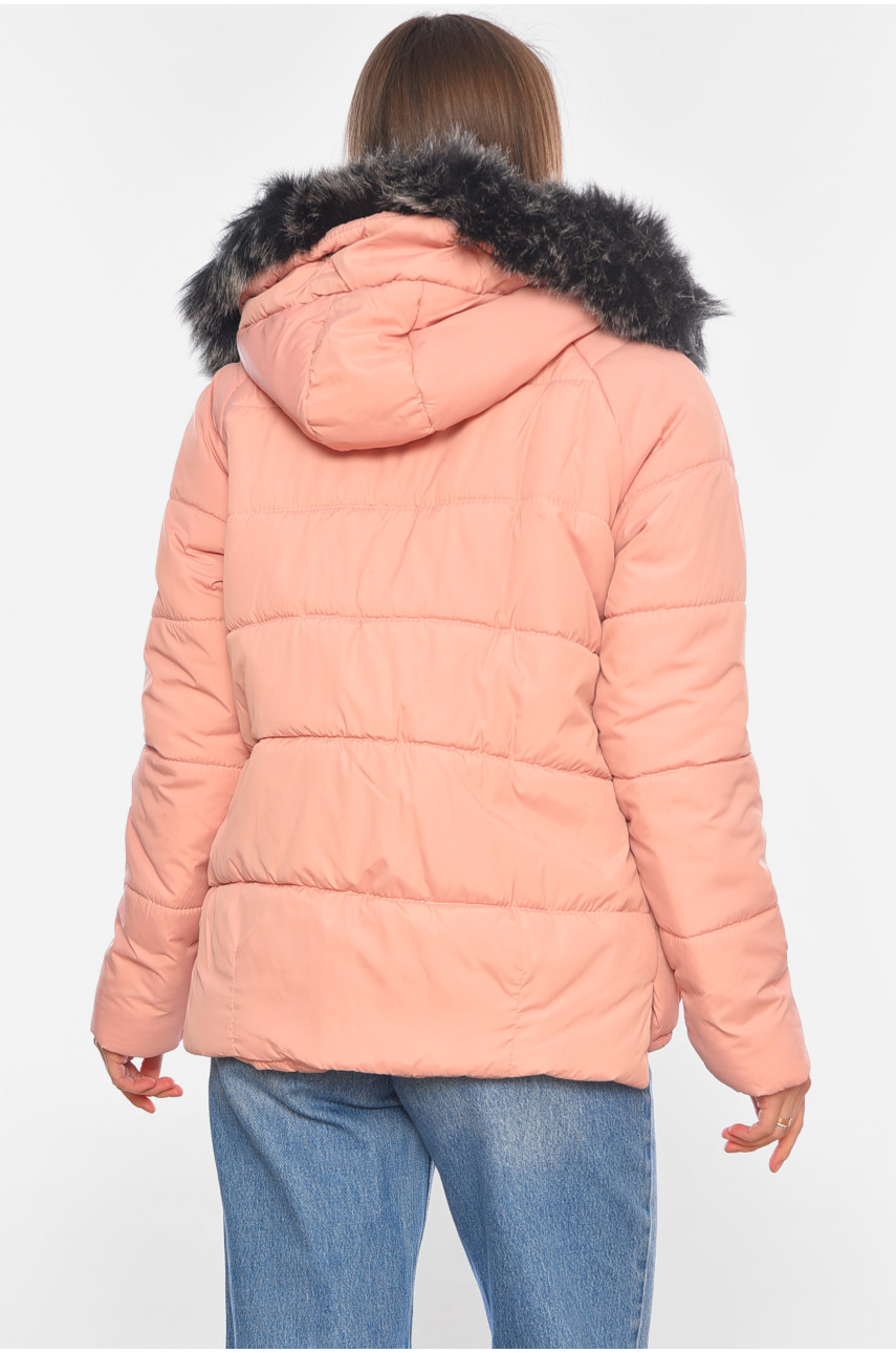 Куртка жіноча демісезонна рожевого кольору 262-2 197760
